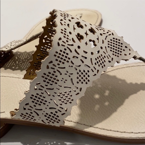 Tory Burch White Leather Sandals - Picture 4 of 5